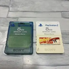 SONY PlayStation 2 メモリーカード 白 クリアブルー 初期化済