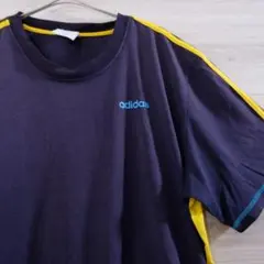 【アディダス】アディダス　３本線　メンズ　Tシャツ　ビッグシルエット　2XL