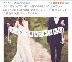 JUST MARRIED ガーランド 2.3m