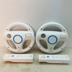 Nintendo/任天堂 Wii マリオカート リモコン＆ハンドル 各2個 ①