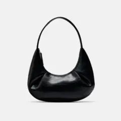 ZARA オーバル ショルダーバッグ 黒 訳あり