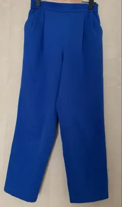 値下げしました【美品】すごナノ撥水 テーパードパンツ ブルー
