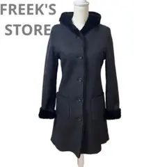 美品❤️FREEK'S STORE 人気 リアルムートンコート ブラック S
