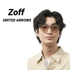 美品　Zoff ユナイテッドアローズ　ウェリントン型 サングラス　グレー　クリア