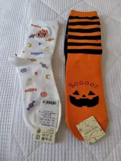 ハロウィンデザインソックス２足セット