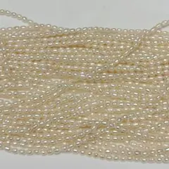 [小粒]淡水パール　白ライス　1連売り
