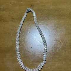 水晶クリスタルビーズネックレス 透明