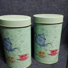 FORTNUM & MASON ティーカップデザイン缶 2個