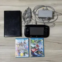Wii U 本体　ブラック　ゲームソフト2本セット