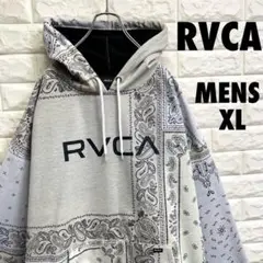 RVCA ルーカ　プルオーバーパーカー　ペイズリー柄　メンズXLサイズ