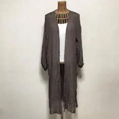新品　Re:EDIT　リエディ 低身長ボリュームスリーブ楊柳ガウンカーディガン
