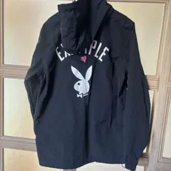 最終PLAYBOY x Example ブラックナイロンジャケット L