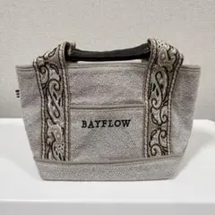 BAYFLOW 刺繍トートバッグ グレー
