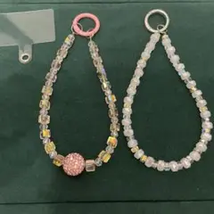 クリスタル　ハンドストラップ 2点セット　新品