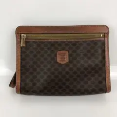 CELINE セリーヌ マカダム柄 クラッチバッグ レザー レディース ブランド