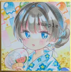 オリジナル手描きイラスト　風鈴と夏