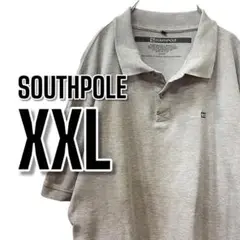【548】USA古着 ポロシャツ グレー　SOUTHPOLE