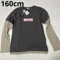 新品未使用 160cm 男の子 ワンピース 長袖Tシャツ ロンT 重ね着風
