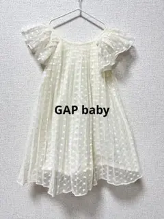 美品　baby GAP 子供シフォンドレス 90 白 チュールドレス　ワンピース
