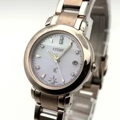 定価13.2万 CITIZEN xC 7Pダイヤ エコドライブ レディース腕時計