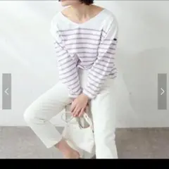 ルミノアボーダーVネックカットソーサイズ1
