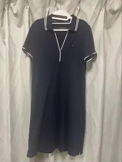 TOMMY HILFIGER ネイビー ポロワンピース S/P