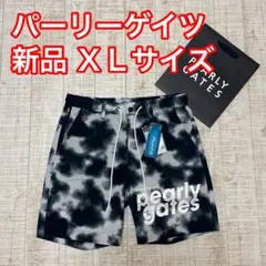 新品 パーリーゲイツ ハーフパンツ タイダイ柄 黒ホワイト XLサイズ（6）
