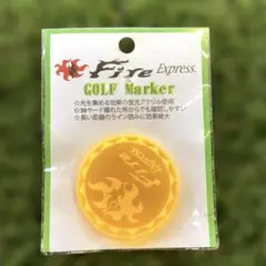 【 限定 非売品 新品】Fire Express ゴルフマーカー オレンジ 蛍光