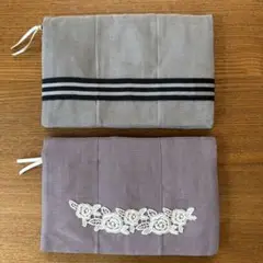 ハンドメイド　お薬手帳&診察券入れペアセット　20×13.5センチ　畳ヘリ