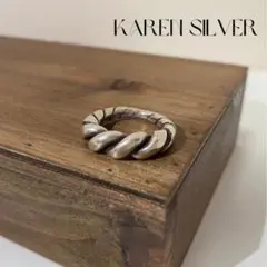 カレン　シルバー　民族　ツイスト　ハンドメイド　リング　指輪　16号　19号