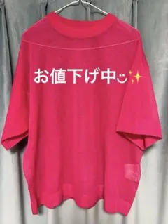 FREAK'S STORE 半袖ニットトップス Fサイズ ピンク