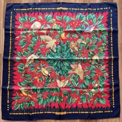 美品☆エルメス スカーフ カレ 90 さくらんぼ クリスマス