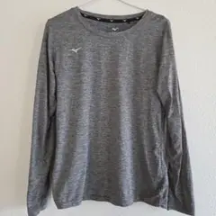 Mizuno☆ グレー 長袖 Tシャツ　L