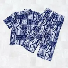 美品 HARDY AMIES ハーディエイミス 総柄 パイル生地 上下セット