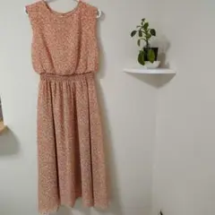 NATURAL BEAUTY フラワープリント ノースリーブワンピース M