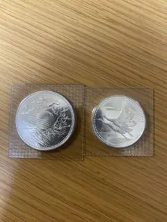 【プルーフ硬貨2枚セット】天皇陛下御在位60年記念硬貨/皇太子殿下御成婚記念硬貨