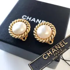 CHANEL シャネル イヤリング GP×フェイクパール ゴールド レディース