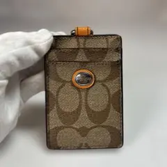 【sk/6.23/3】COACH ブラウン パスケース