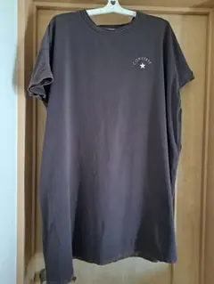 CONVERSE ブラウン Tシャツワンピース　オーバーサイズTシャツ