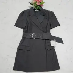 SLY　WAIST BELT TAILORED ワンピース　サイズ1　グレー
