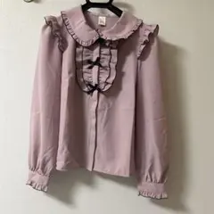 【新品、未着用】Secret Honey フリル付き薄紫シャツ