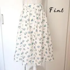 【F i.n.t】 ローズ柄前釦ギャザースカート
