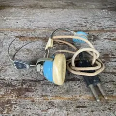 【レトロ】ヴィンテージ ヘッドホン／古い通信機器部品？ディスプレイ用