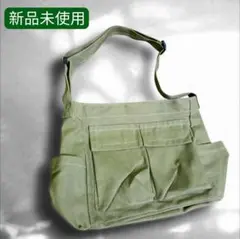 ★新品未使用★メッセンジャーバッグ/グリーン/帆布