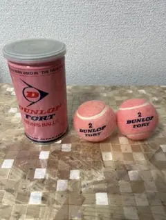 昭和レトロ　DUNLOP ダンロップ　硬式テニスボール　ピンク　1963