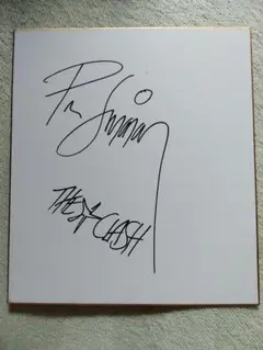 THE CLASH　　ザ　クラッシュ　ポール・シムノン直筆サイン入り色紙