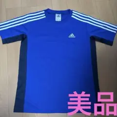 160 adidas 青 スポーツシャツ climalite