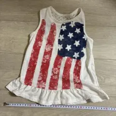 100cm アメリカ国旗風ノースリーブタンクトップ