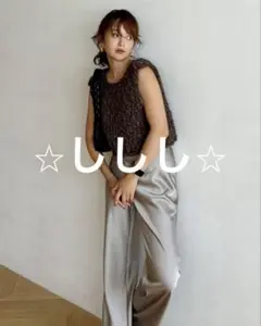 シールームリン ベーシックサテンストレートパンツ