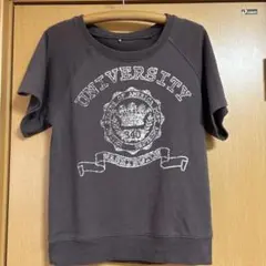 グレー 大学ロゴ トレーナー M